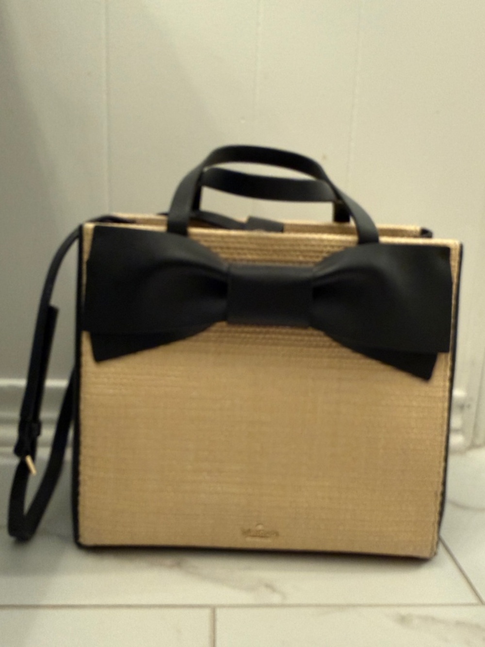 Kate Spade Wicker & Leather Bag